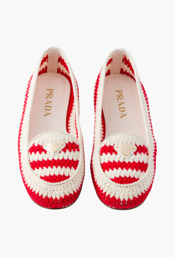 Red - Crochet Loafers