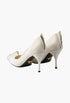Chalk White - Antiqued Leather Pumps - GLAM MODA