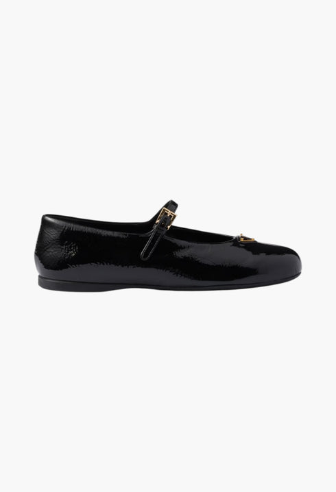 Black - Naplak Patent Leather Ballerinas - GLAM MODA