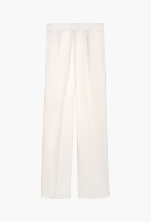 Ecru - Straight Trousers Woman - GLAM MODA