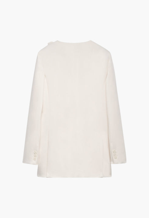 Ecru - Blazer With Front Detail Woman - GLAM MODA