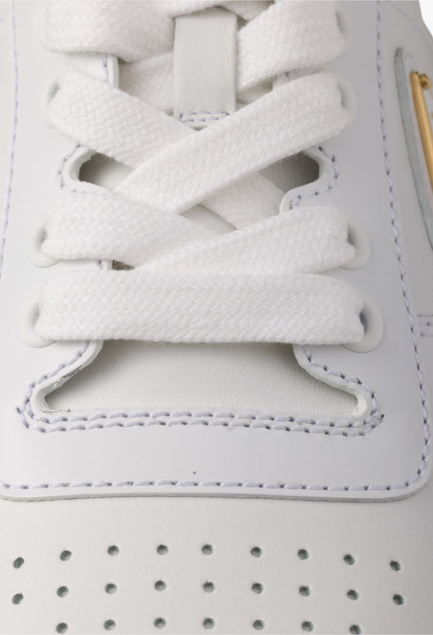 White - Downtown Leather Sneakers - GLAM MODA