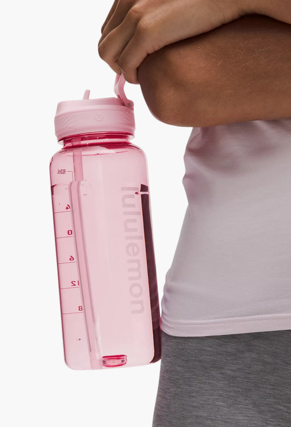 Pink Frosting/Blissful Pink - Back to Life Clear Bottle 32oz Straw Lid