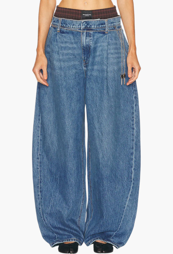 Deep Blue - Prestyled Pleated Wide Leg