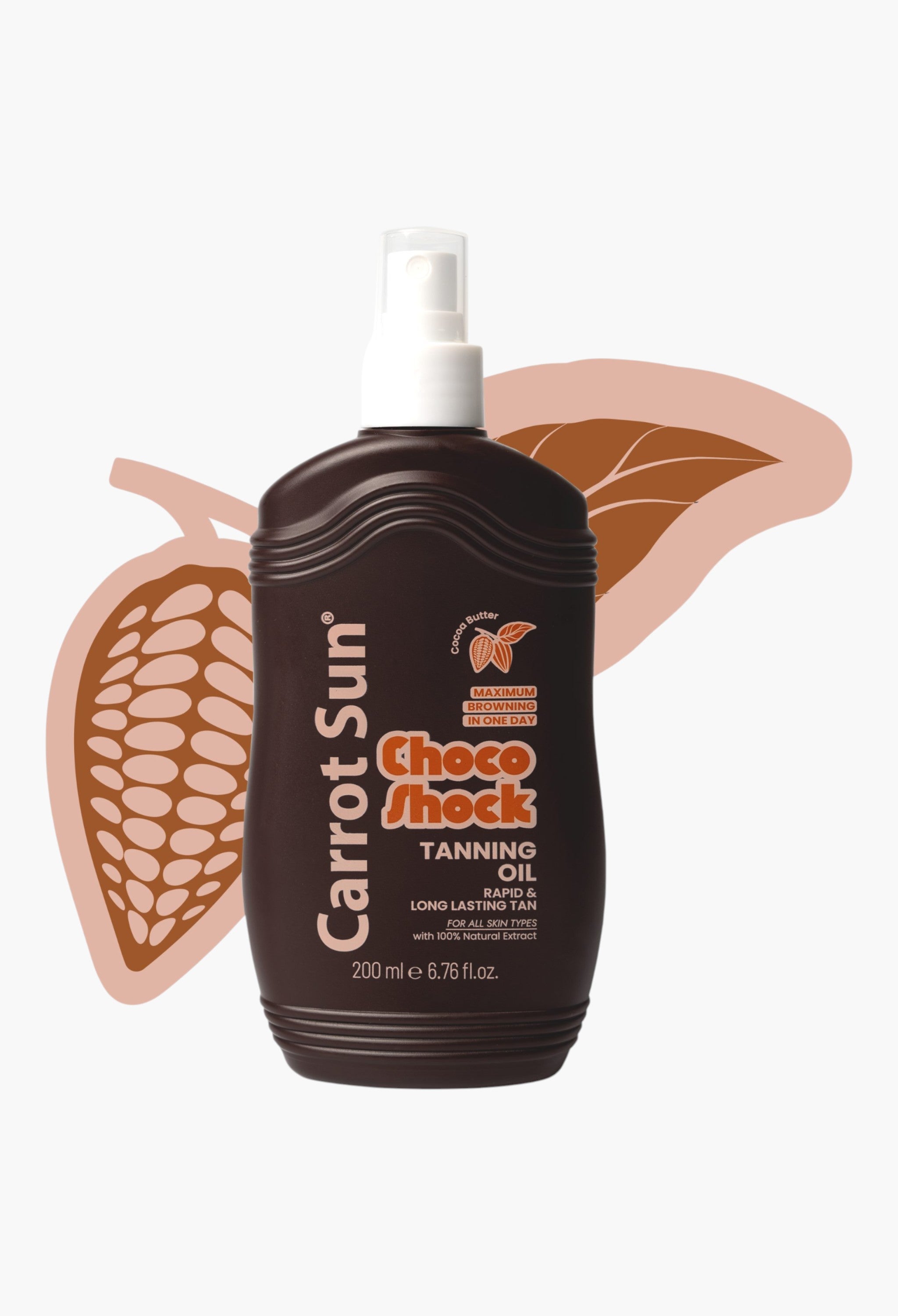 ChocoShock – Cocoa Butter Tanning Spray for Deep Hydrating Bronze