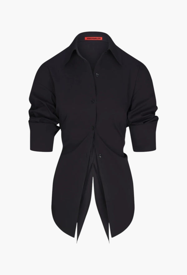 Black - Loch Poplin Button Up