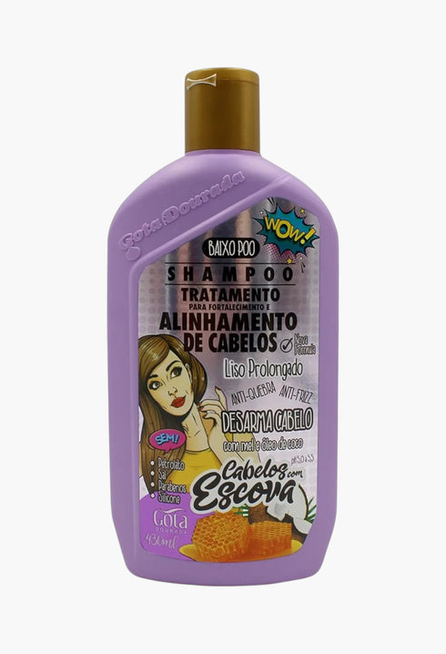 Gota Dourada Hair Treatment Shampoo With Brush - GLAM MODA