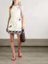 Marine Embroidered Printed Organic Cotton Halterneck Mini Dress - GLAM MODA