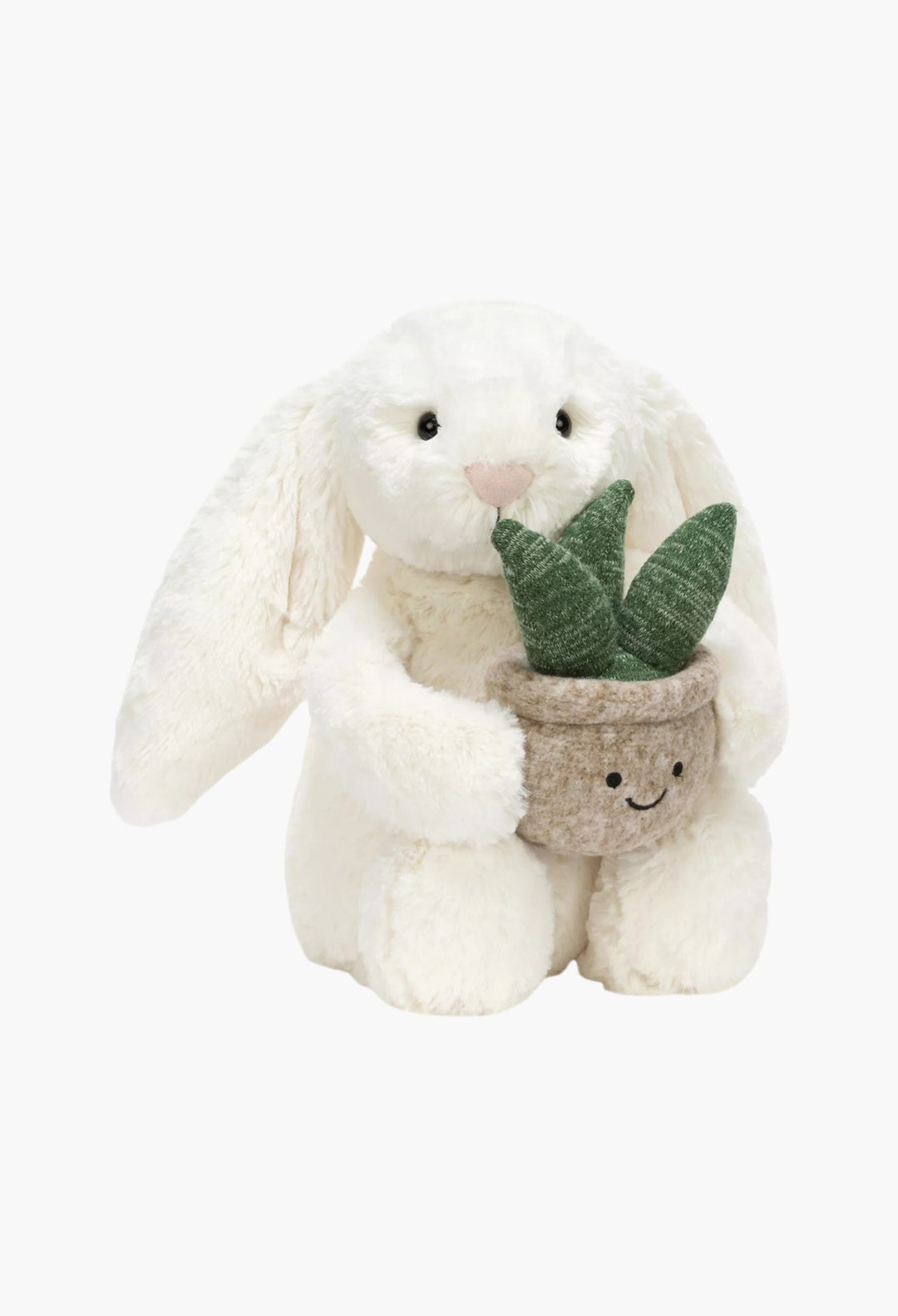 Cream Bunny With Plant Soft Toy 31cm - GLAM MODA
