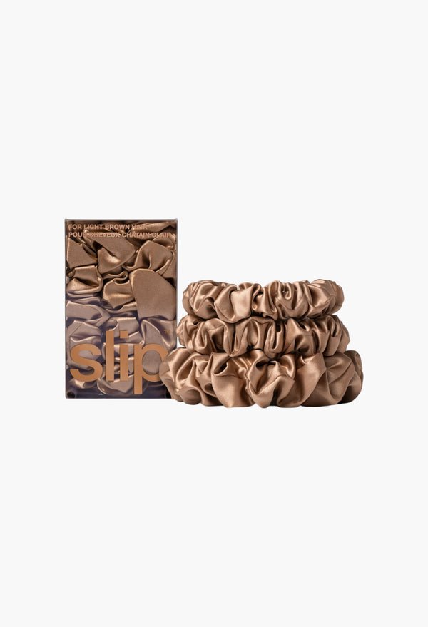 Back To Basics Light Brown Midi/Large Scrunchie Set