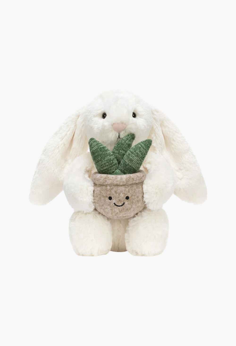 Cream Bunny With Plant Soft Toy 31cm - GLAM MODA