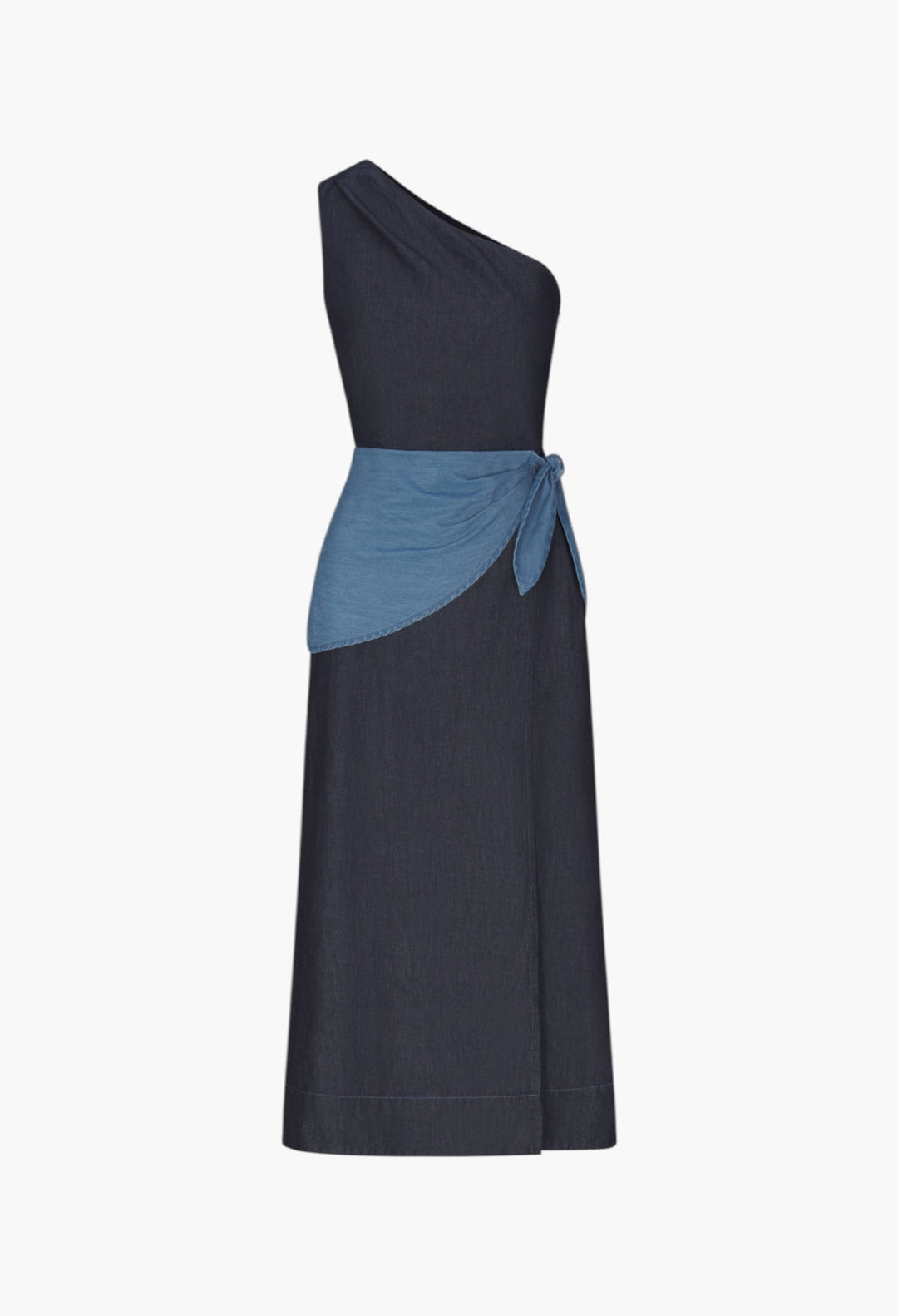 Belem Chambray Midi Dress – Casual Denim Style Midi Dress – GLAM MODA