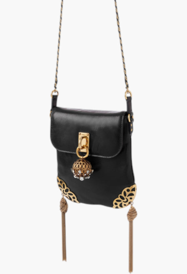 Château Treasures Chain Flap Bag In Grained Leather