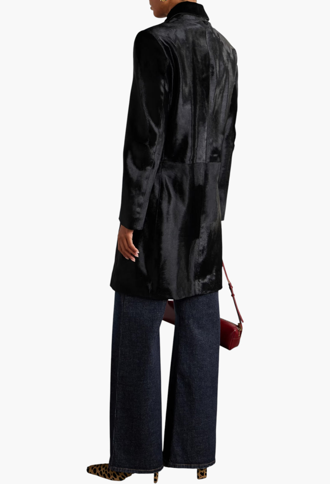 Paneled Cow Hair Coat - GLAM MODA