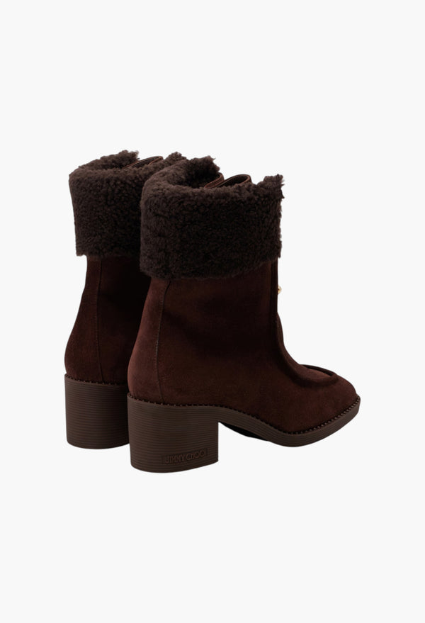 Chocolate - Hali Suede Ankle Boots