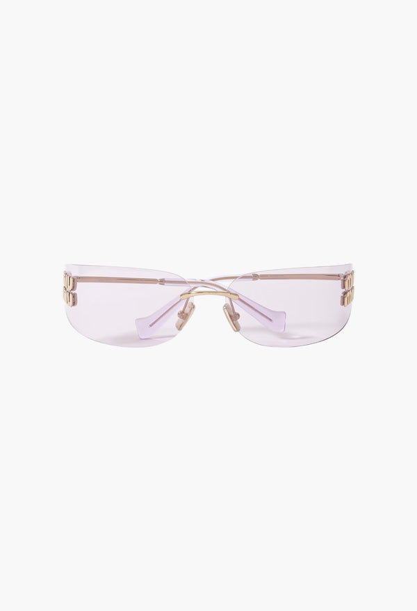 D-Frame Gold-Tone Sunglasses
