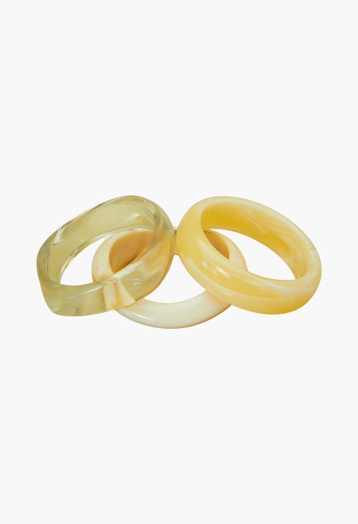 The Formentera Bangle Set- Yellow - GLAM MODA