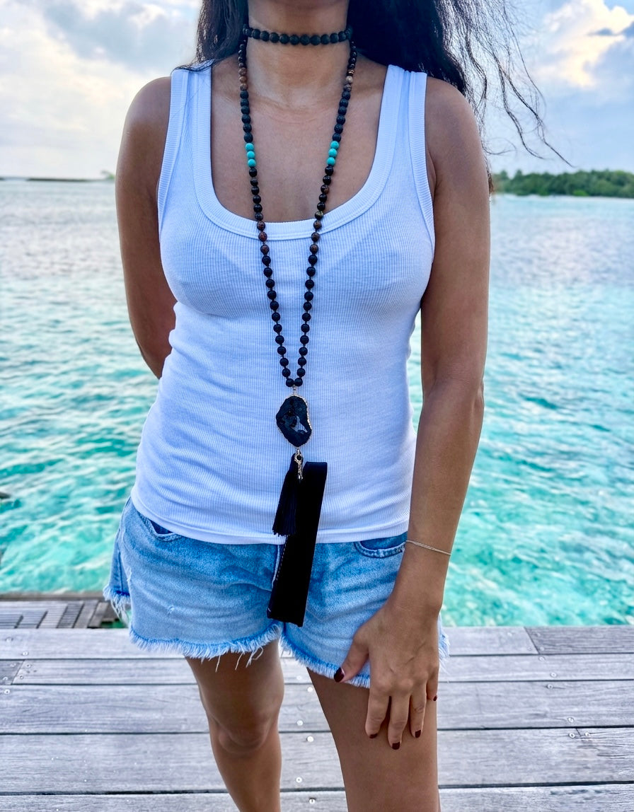 Black Bamboo Fantastique Fan - GLAM MODA