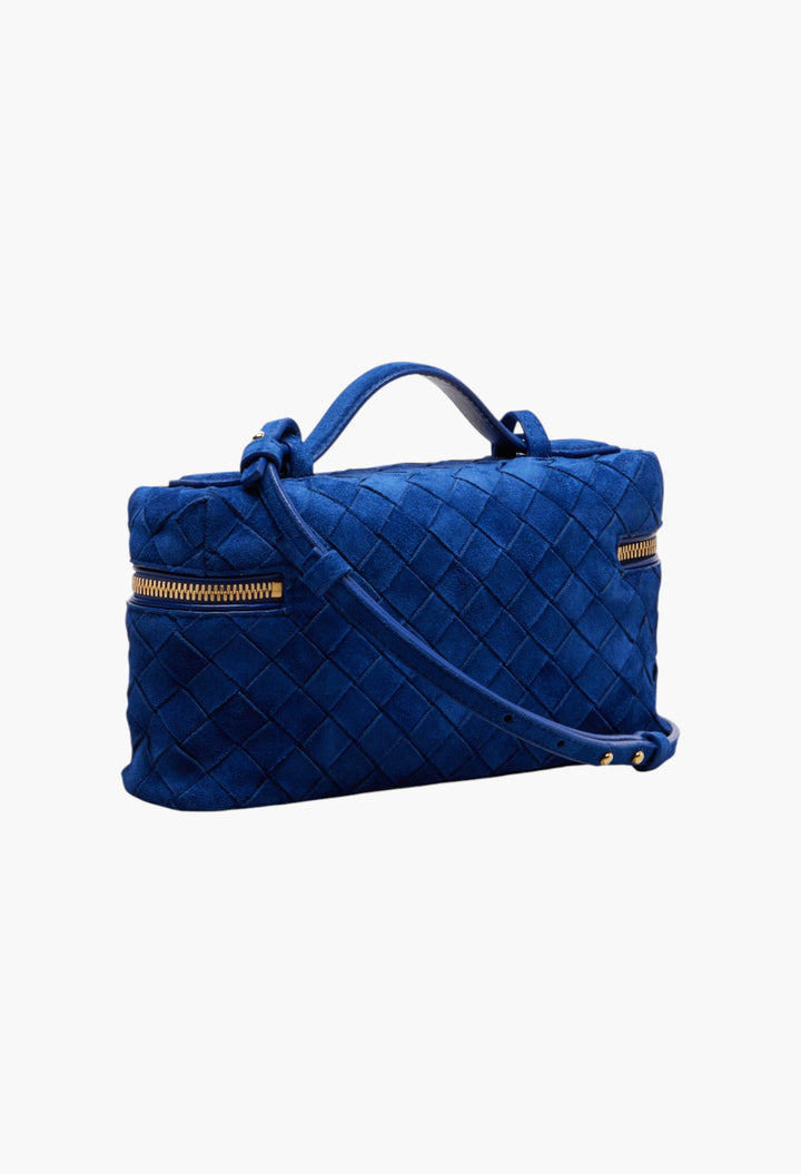 Bang Bang Intrecciato Suede Vanity Bag - GLAM MODA