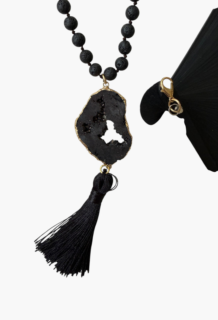 Black Bamboo Fantastique Fan - GLAM MODA