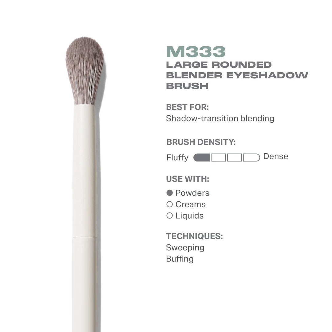 M333 Large Rounded Blender Eyeshadow Brush - GLAM MODA