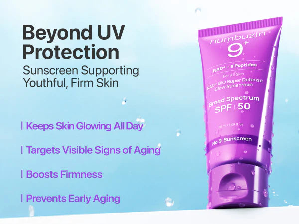 No.9 NAD+ BIO Super Defense Glow Sunscreen - GLAM MODA