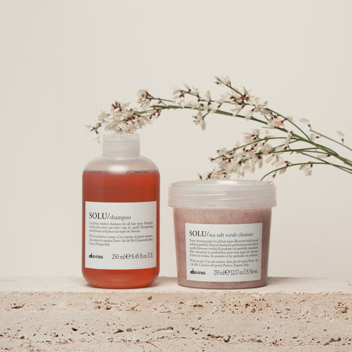 Davines SOLU Sea Salt Scrub Cleanser - GLAM MODA