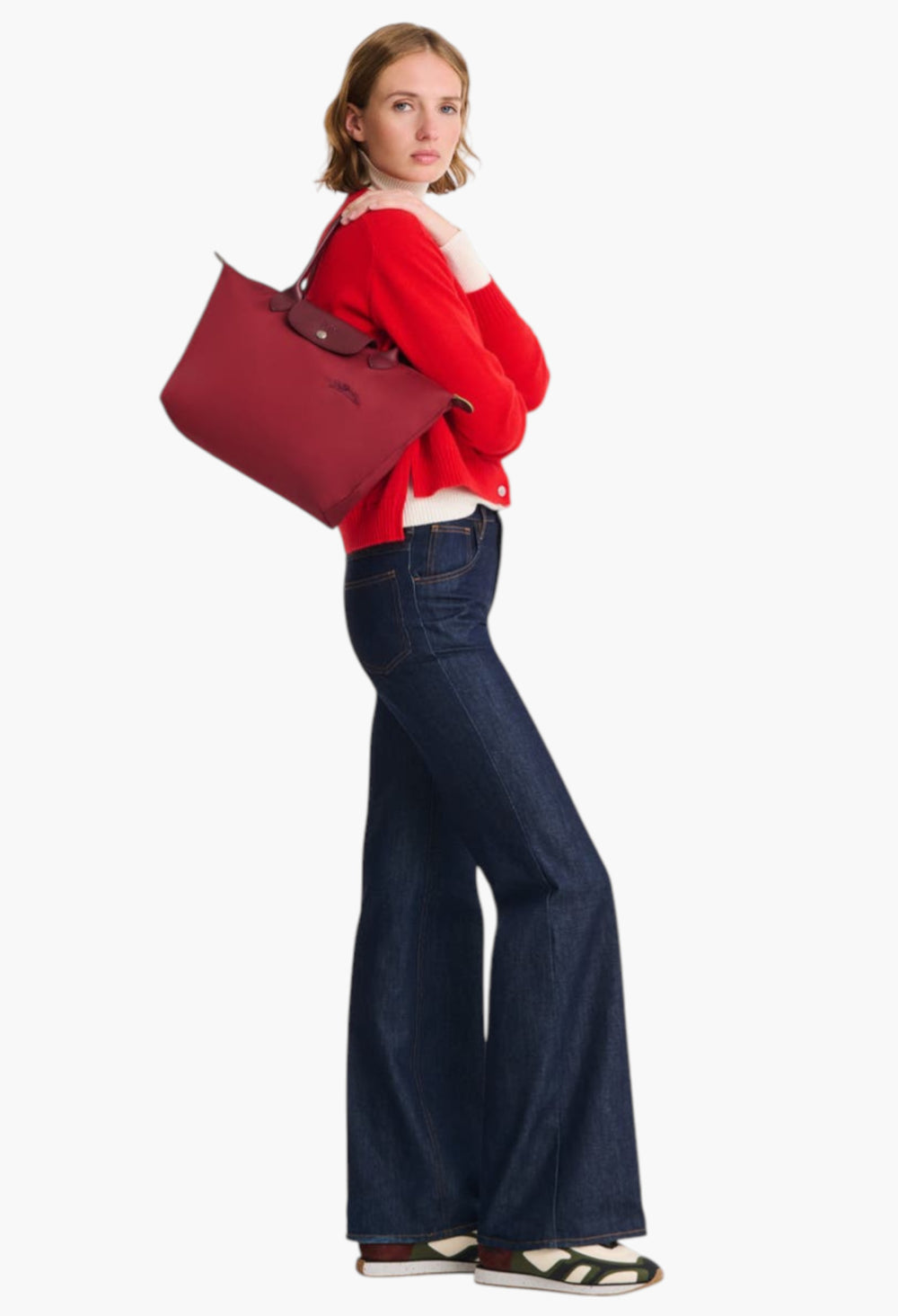 Medium Le Pliage Recycled Canvas Shoulder Tote Bag - GLAM MODA