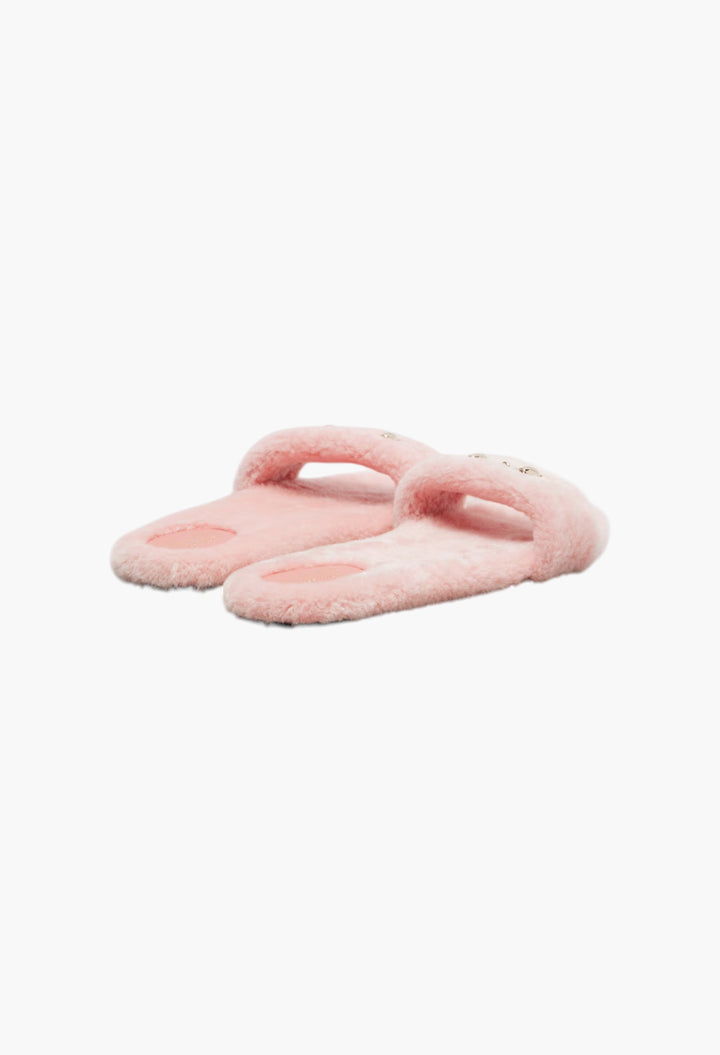 Siaga Horsebit Shearling Slides - GLAM MODA
