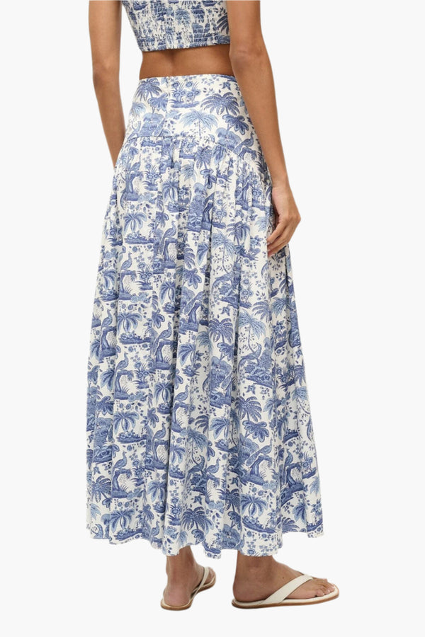 Blue Toile - Procida Linen Skirt Pop Sardines