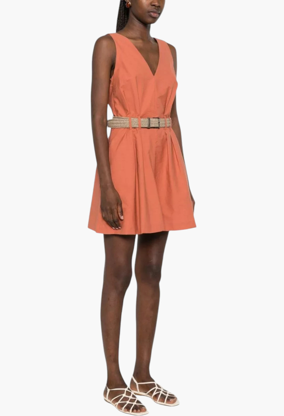 Cotton Belted Dress - GLAM MODA