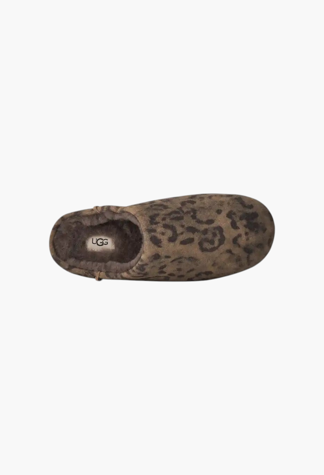 GLAM MODA Elea slip-on slipper in distressed cheetah print suede with a plush sheepskin lining and footbed.
