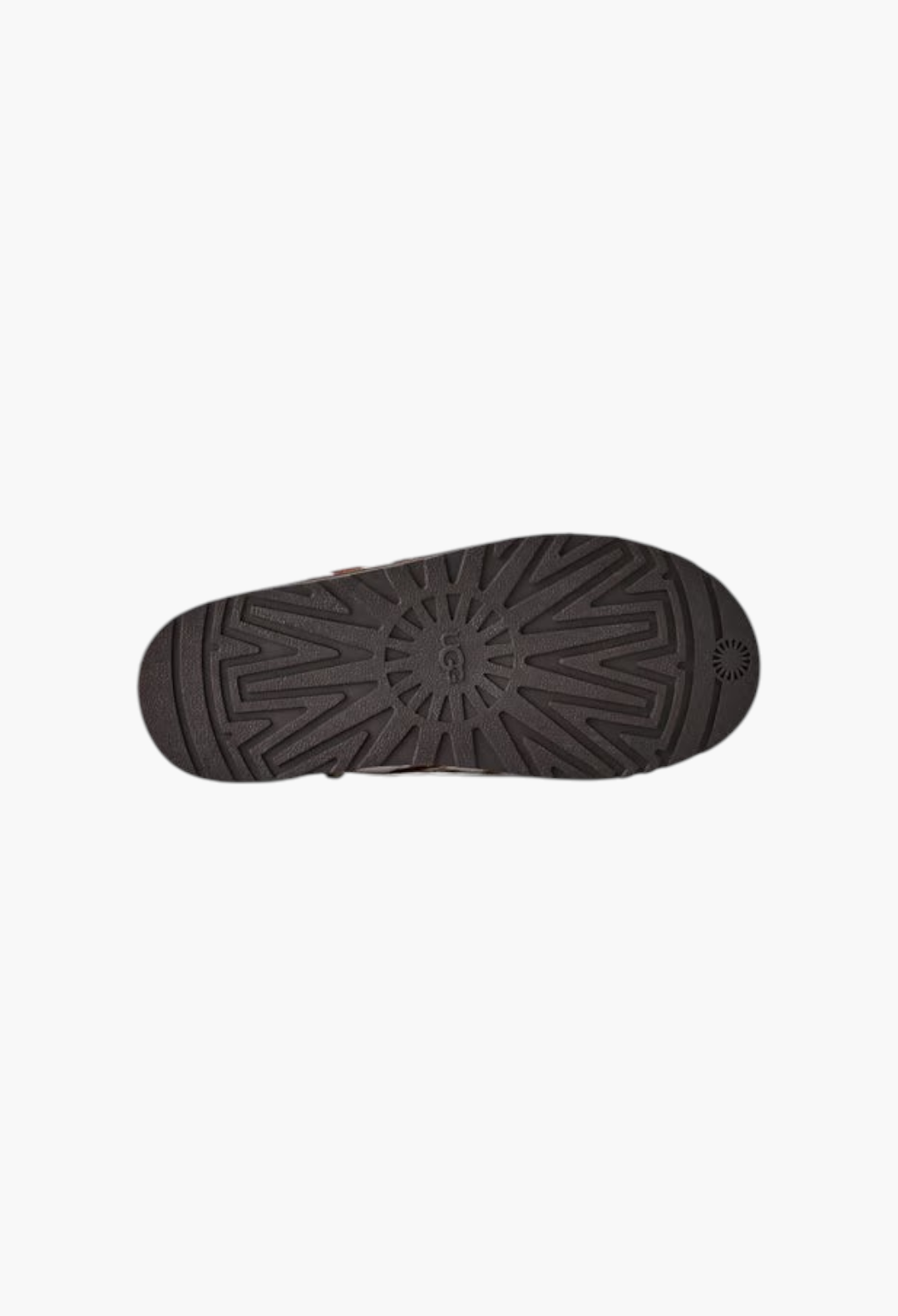 Bottom view of the GLAM MODA Otzo Western Clog featuring a durable, lightweight rubber outsole with UGG logo branding.