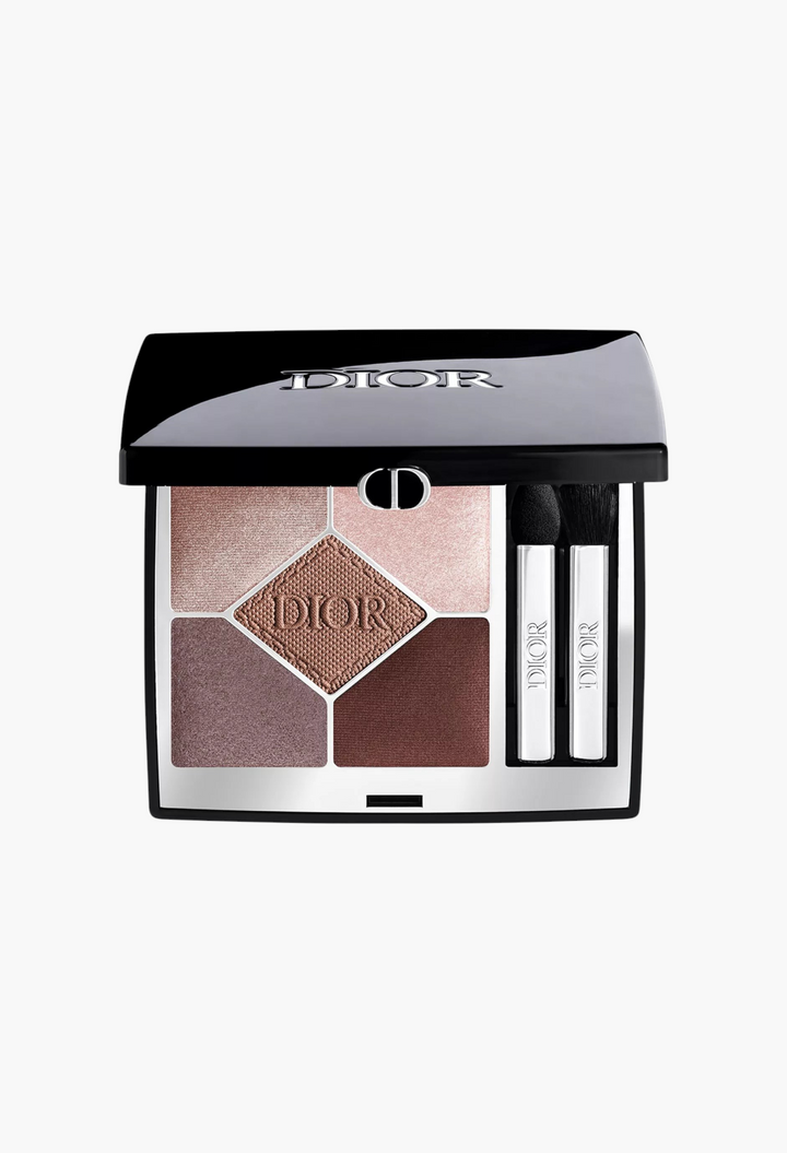 GLAM MODA Diorshow 5 Couleurs Couture Eyeshadow Palette featuring five neutral brown and shimmer shades with applicators