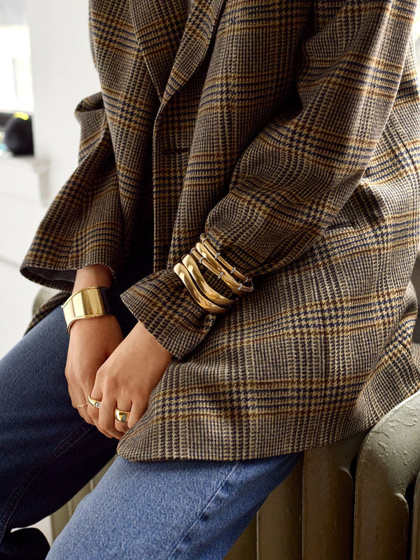 Natalia Wavy Hinge Bangle Set
