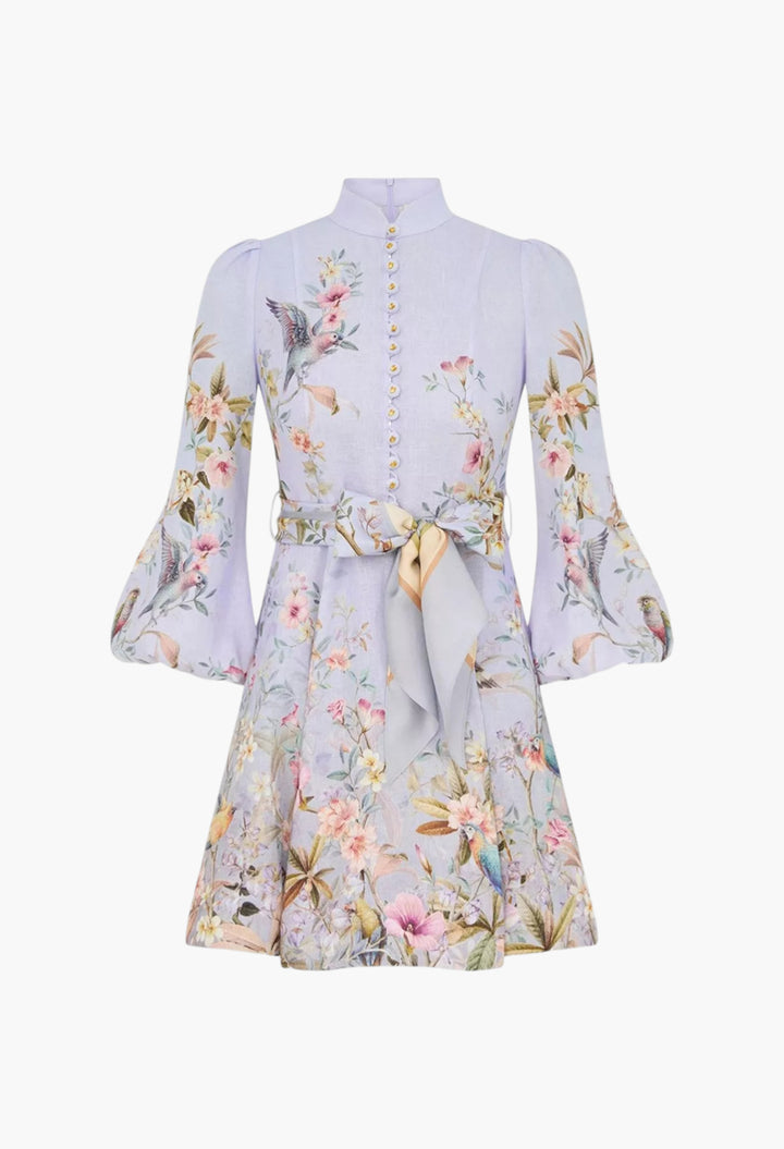 Rebellion Linen Mini Dress - GLAM MODA