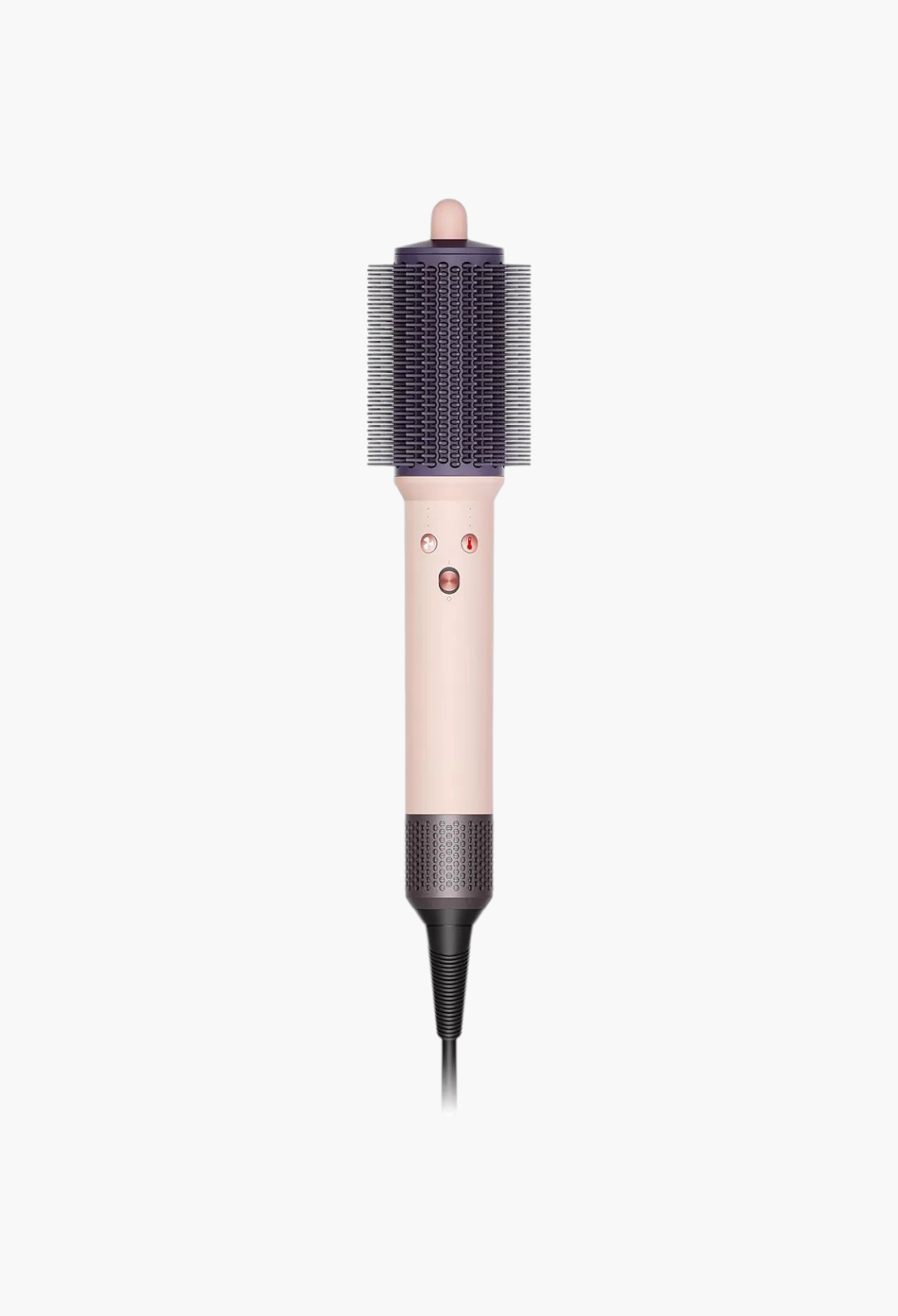 GLAM MODA Dyson Airsmooth styling brush in ceramic pink and rose gold with anti-snag bristles for hair volume.