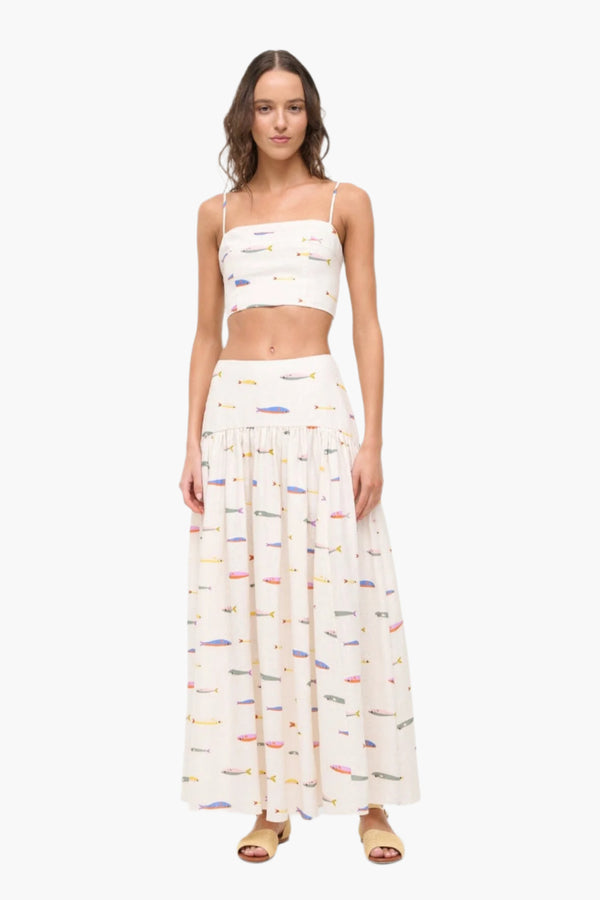 Ivory - Procida Linen Skirt Pop Sardines