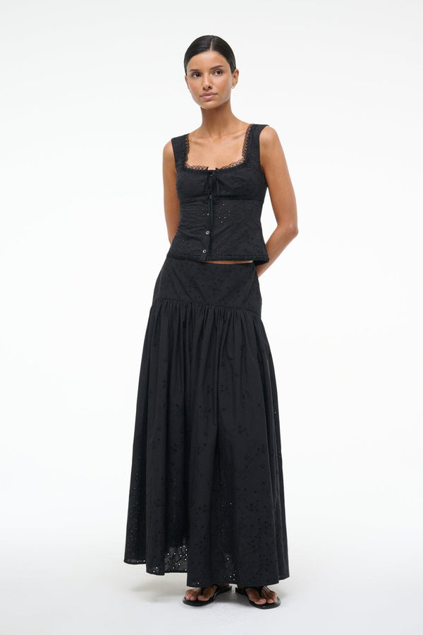 Black Eyelet - Procida  Skirt