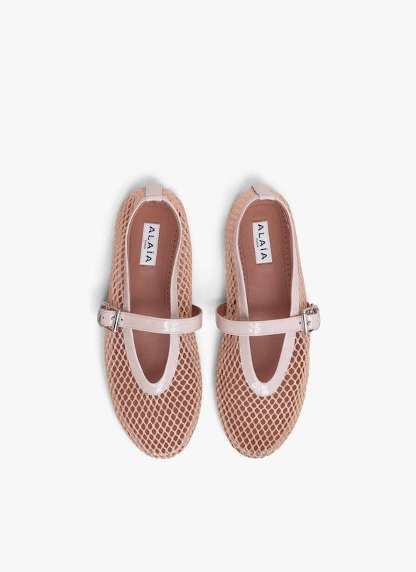 Nude - Ballet Flats In Fishnet
