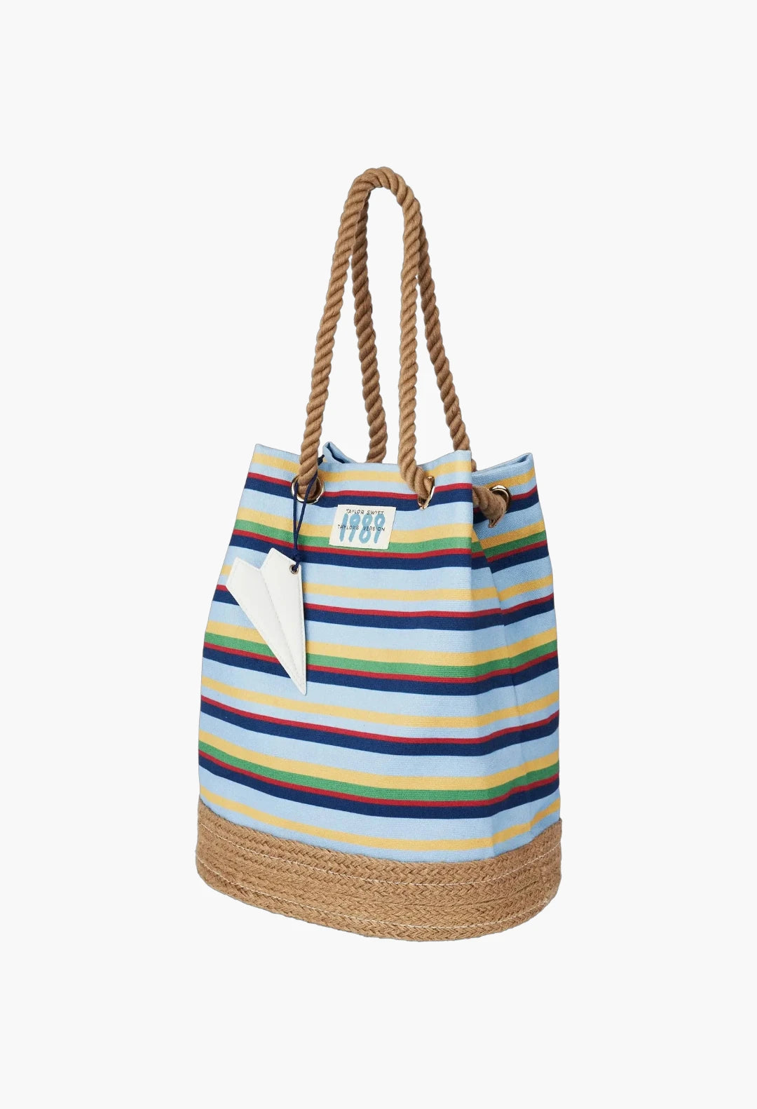 1989 Striped Bucket Bag