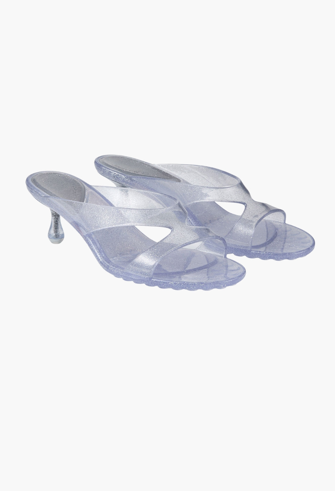 Silver Glitter Jelly Sandals