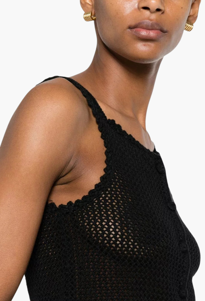 Linen And Cotton Blend Top - GLAM MODA