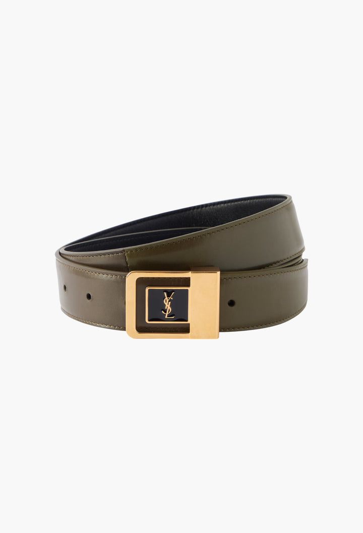 Leather Belt - Green - GLAM MODA