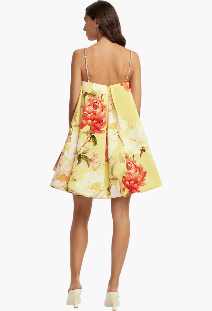 Embellished Puff Mini Dress - GLAM MODA