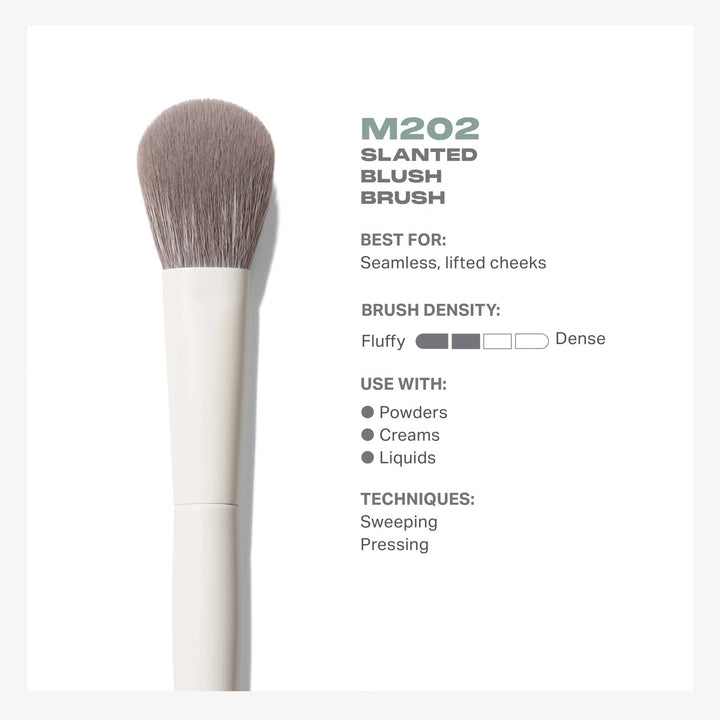 M202 Slanted Blush Brush - Angled Precision Brush -GLAM MODA