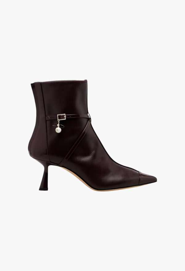 Burgundy - Aren 65 Leather Ankle Boots