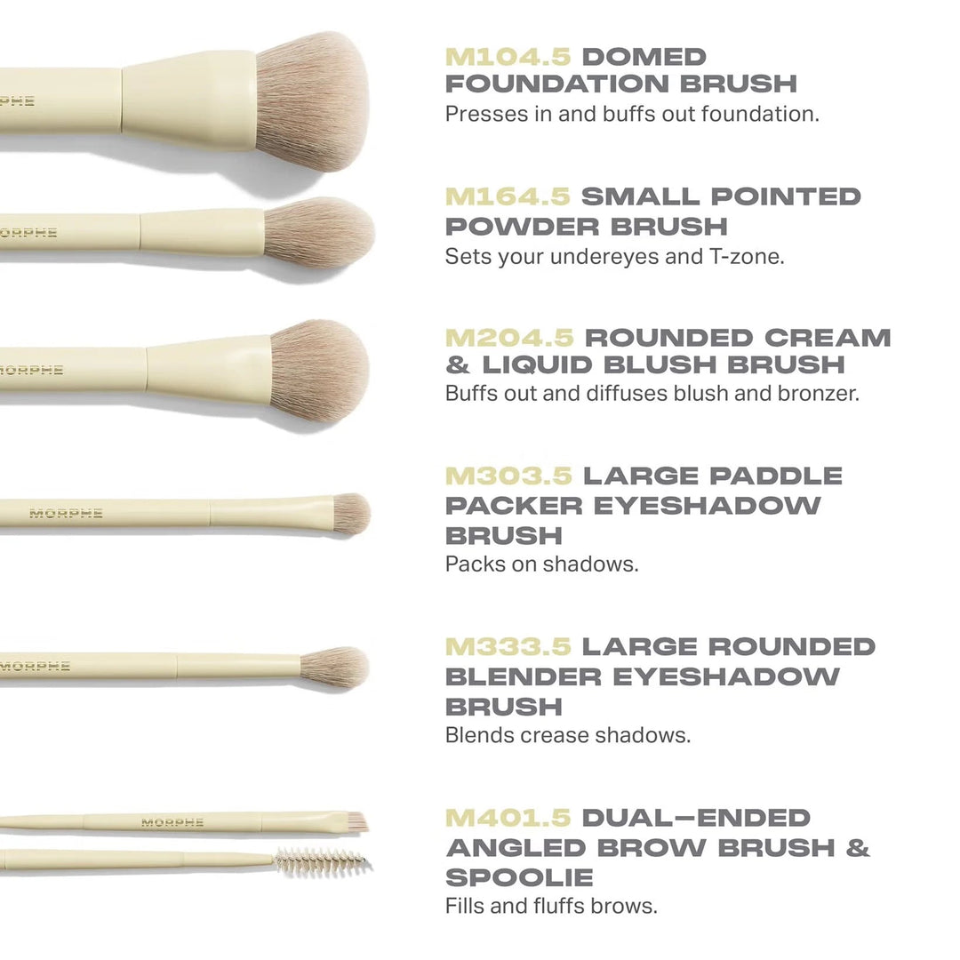 Morphe buttery blends - 6 piece travel brush set