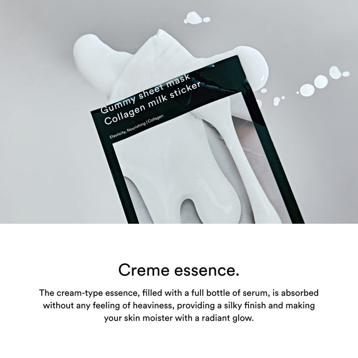 Gummy Sheet Mask Non-Animal Collagen Milk Sticker