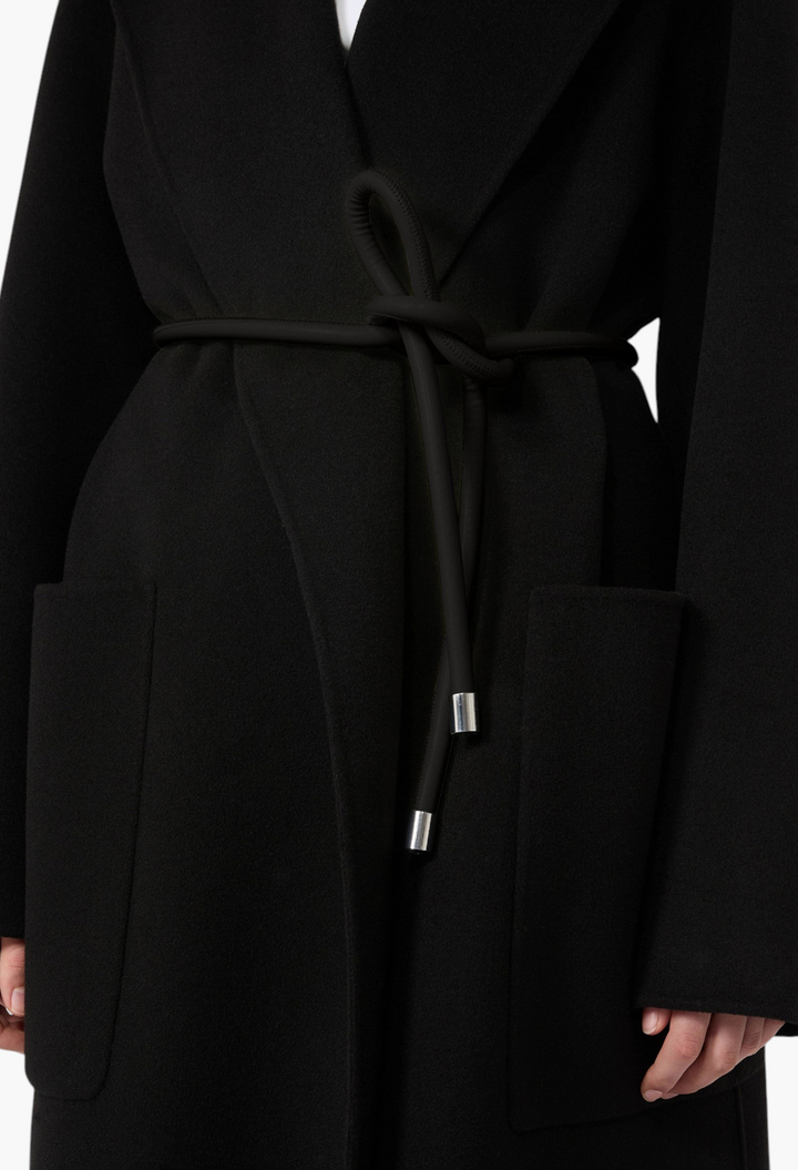 Max Mara Oversized double wool coat - BLACK